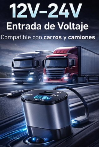 Cargador para vehículo 4 en 1 - Pack de 1