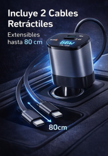 Cargador para vehículo 4 en 1 - Pack de 1